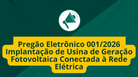 Abertura de Edital de Pregão Eletrônico nº 001/2026