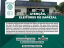 ATENÇÃO, ELEITORES DE SAPEZAL