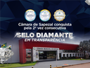  Câmara Municipal de Sapezal conquista pela 2º vez consecutiva o Selo Diamante em Transparência Pública 