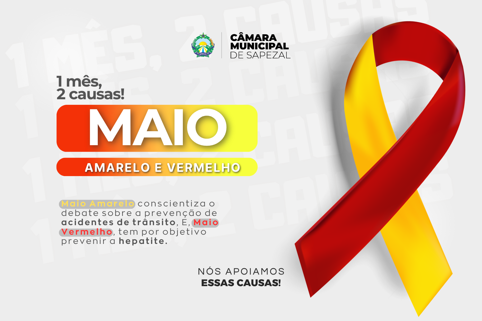 MAIO AMARELO E VERMELHO