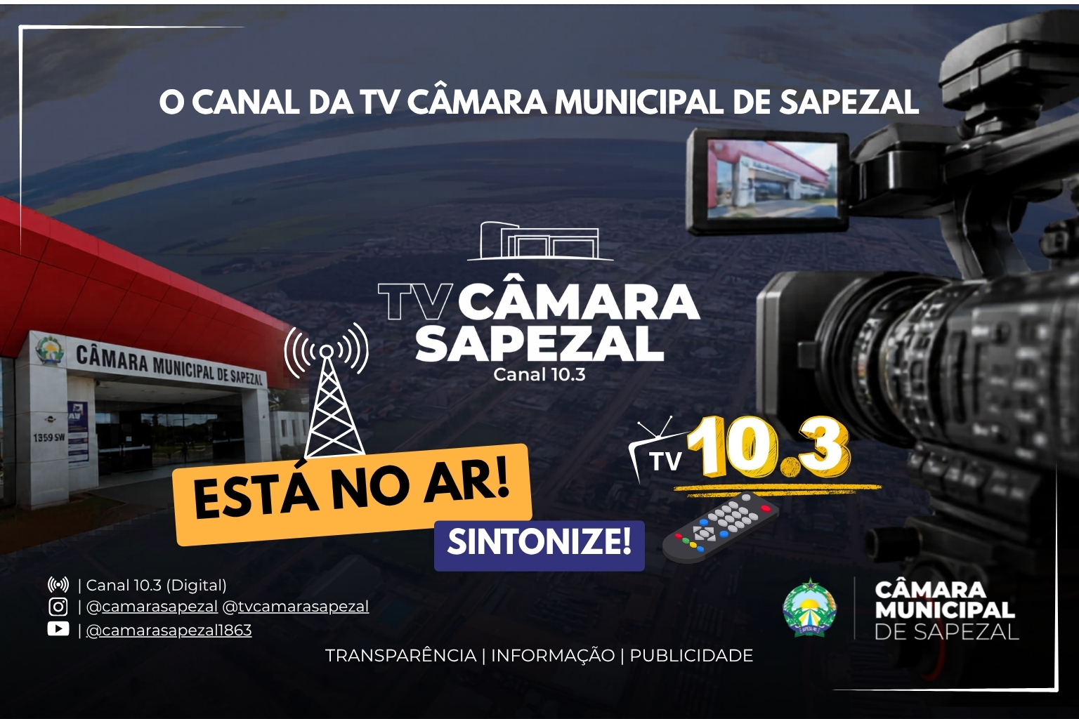 TV CÂMARA DE SAPEZAL - CANAL 10.3 