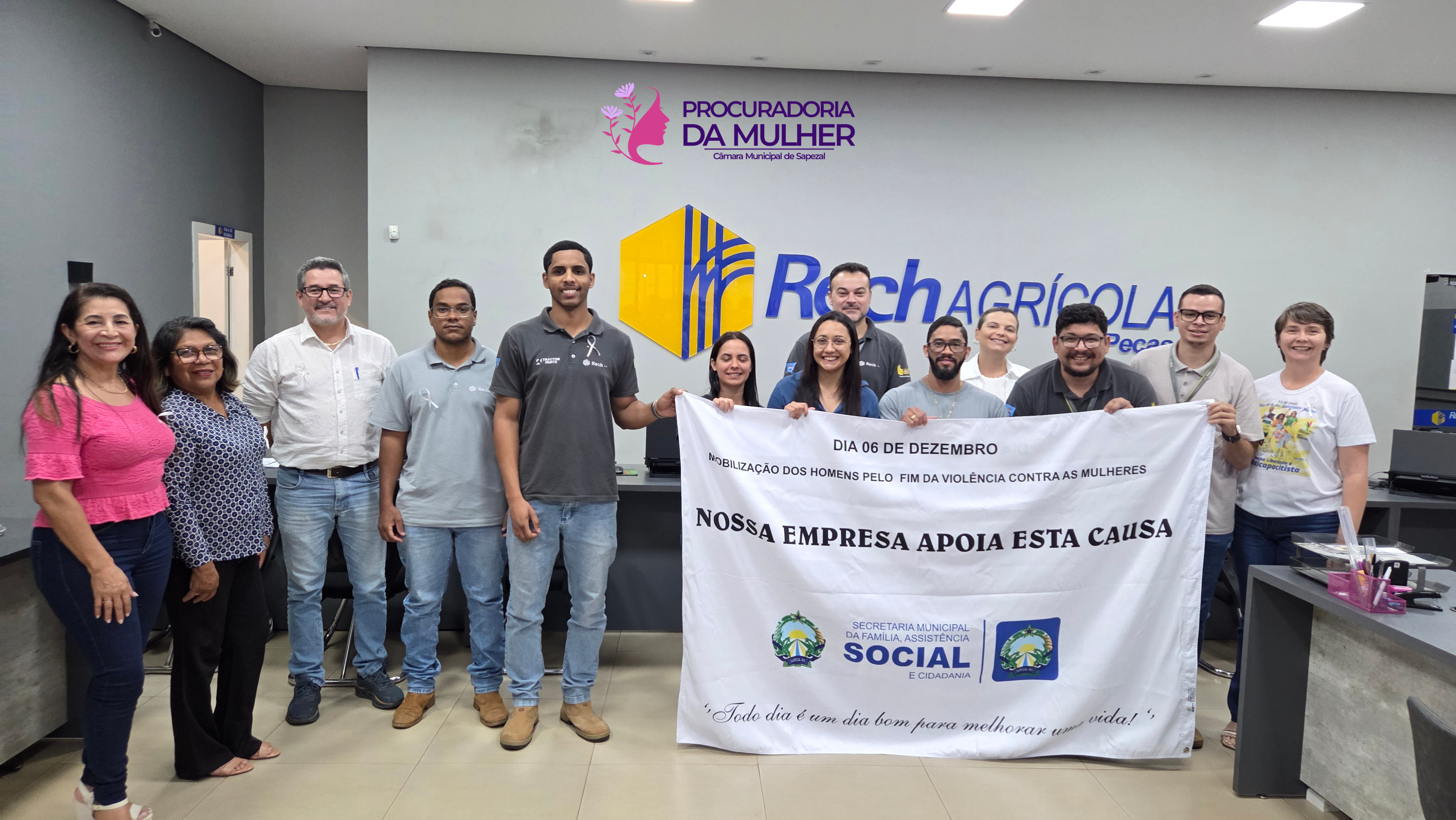 Campanha Laço Branco chega às empresas de Sapezal