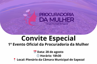 Procuradoria da Mulher realizará seu primeiro evento oficial em Sapezal